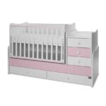 Πολυμορφικό βρεφικό κρεβάτι  MAXI PLUS  White & Pink 10150580038P Lorelli - Image 3