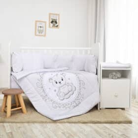 Σετ Προίκας Μωρού 8τεμ για Κούνια Trend Plus  Little Bear Grey 20800055903  Lorelli
