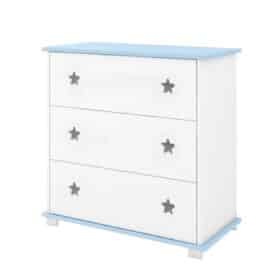 Συρταριέρα  με Αλλαξιέρα  Stars White & Blue  83x48x87cm  BC20070B  BabyCute