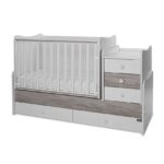 Πολυμορφικό βρεφικό κρεβάτι  MAXI PLUS  White & Artwood 10150580043P  Lorelli