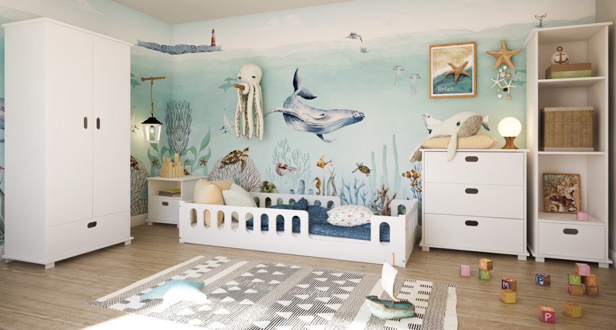 Κρεβάτι  Montessori Monte  με κάγκελα White  120x200cm  BC50046A  BabyCute - Image 13