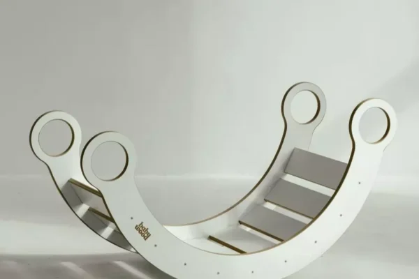 Ξύλινη Montessori κούνια-τραμπάλα BabyWood natural, large, 120cm