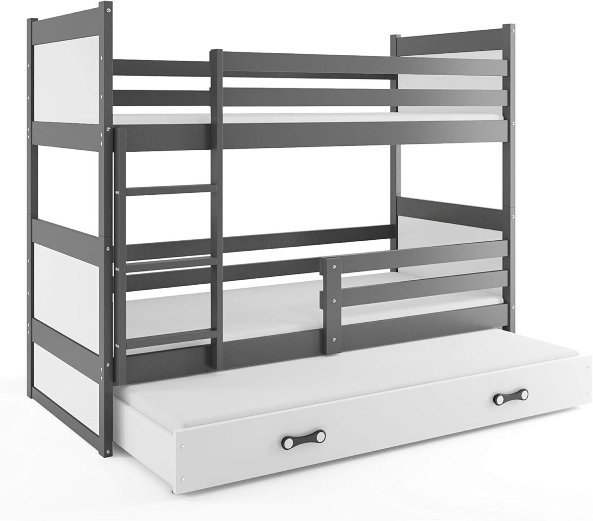 Κουκέτα  Riccon με 3o Κρεβάτι από μασίφ ξύλο White & Grey  90×200cm (Δώρο τα 3 Στρώματα) - Image 4