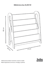 Βιβλιοθήκη Montessori Slim Medium Natural BabyWood