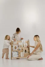 Βιβλιοθήκη Montessori Slim Medium Natural BabyWood για παιδιά
