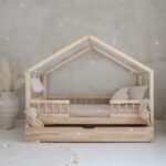 Κρεβάτι Παιδικό Montessori HouseBed Bello Duo Plus με Αφαιρούμενα Κάγκελα 23cm  & Συρτάρι σε Φυσικό  Ξύλο  90×200cm  Luletto (Δώρο 10% έκπτωση στο Στρώμα) - Image 5