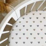 Κατωσέντονο Μικρό με λάστιχο Grey Hearts για Smart Bed 9 in 1 Round/Oval Ingvart - Image 3