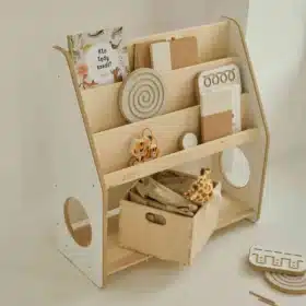 Βιβλιοθήκη Montessori με 2 Κουτιά Αποθήκευσης