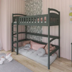 Υπερυψωμένο Κρεβάτι Mia από μασίφ ξύλο