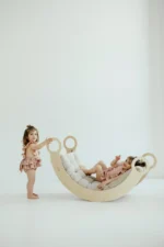 Montessori Ξύλινη Κούνια Medium Natural BabyWood τραμπάλα