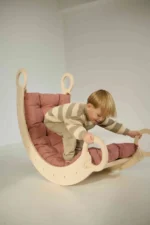 Montessori ξύλινη κούνια Natural 100cm, τραμπάλα για παιδιά