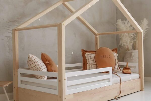 κρεβάτι montessori house fello μασίφ ξύλο πεύκου 100x200