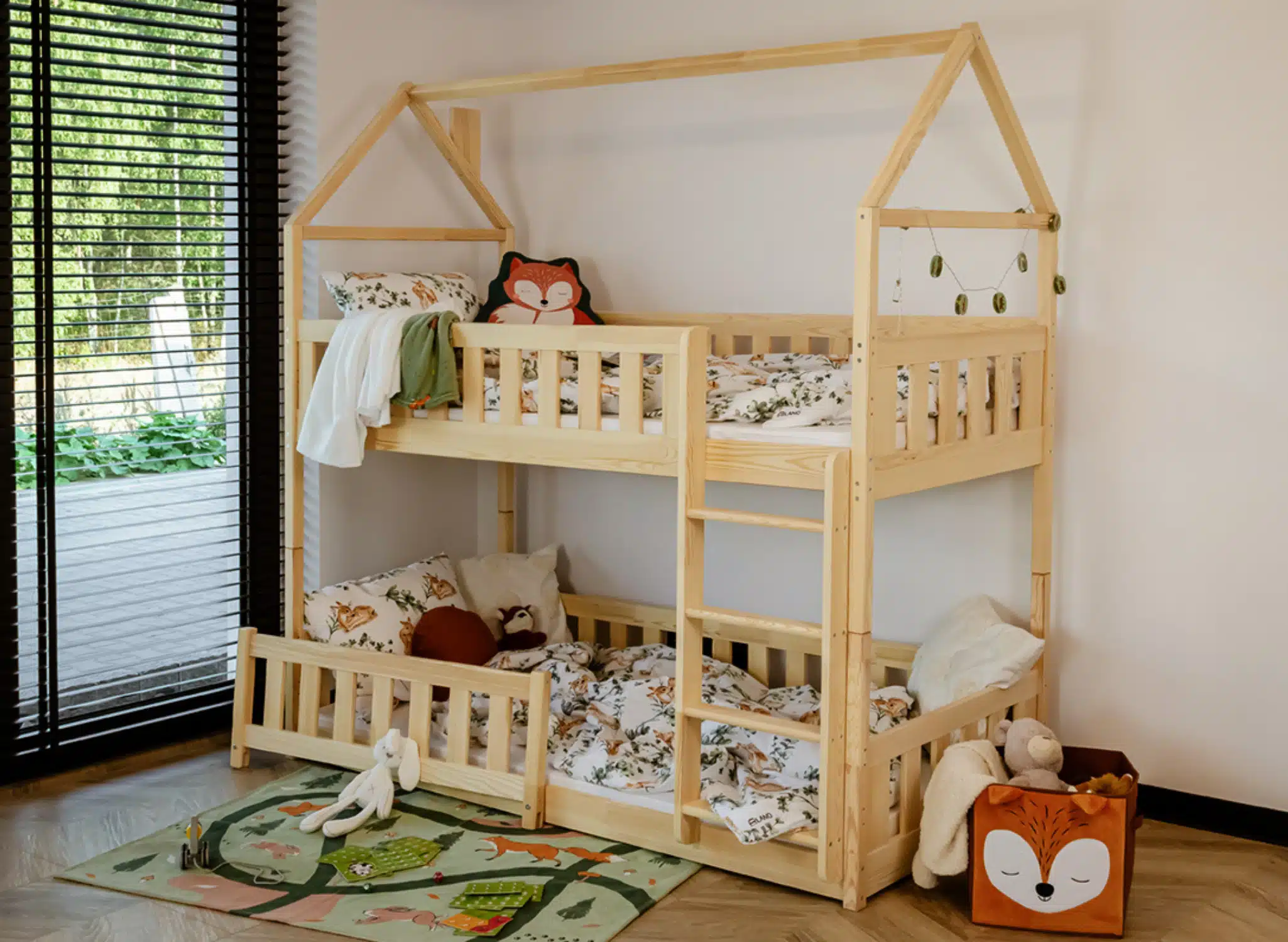 701 Κουκέτα Σπιτάκι Montessori Pola από μασίφ ξύλο Natural 90×200cm (Δώρο 10% Έκπτωση στα Στρώματα) - Image 1