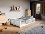 Κρεβάτι Montessori Otis natural 120x200 με κάθετα κάγκελα