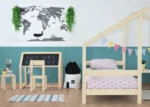 Ξύλινο κρεβάτι σπιτάκι Montessori Twin 90x200cm Natural