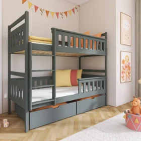 Κουκέτα Agatha με Συρόμενο & Συρτάρια & Κάγκελα 41,5cm από μασίφ ξύλο