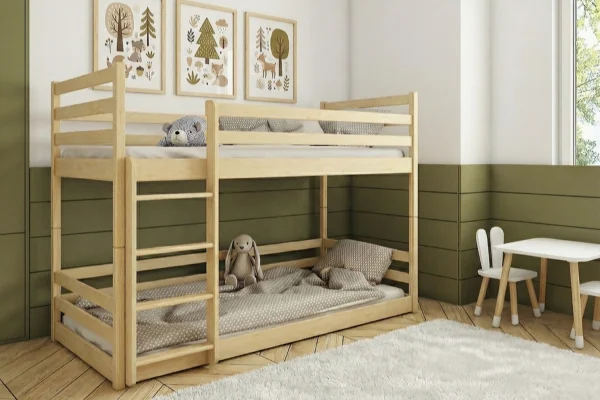 Παιδική κουκέτα Montessori Mini, 90x200cm, από μασίφ ξύλο natural.