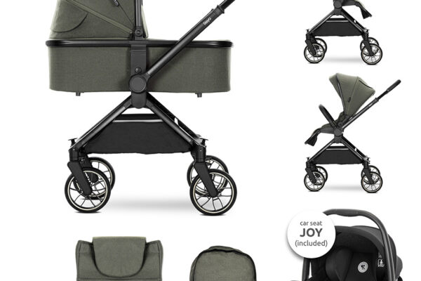 Πολυκαρότσι REYA 3 σε 1 Green Lorelli με αναστρέψιμη λαβή.