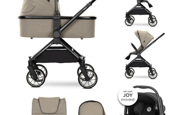 Πολυκαρότσι REYA 3 σε 1 Brown Lorelli με αναστρέψιμη λαβή.