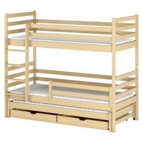 Κουκέτα Luk με Συρόμενο  από μασίφ ξύλο Natural  90×200cm (Δώρο 10% Έκπτωση στα Στρώματα)