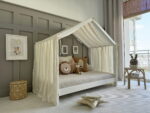 Κουρτίνα Οροφής House Bed Vanilla Luletto για παιδικό κρεβάτι