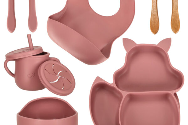 Σετ φαγητού Σιλικόνης  Pink KX3747 IKONKA