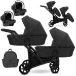 Πολυκαρότσι Διδύμων BRAV Duo 3 in 1 Black Kunert: Καρότσι διδύμων, μαύρο χρώμα.