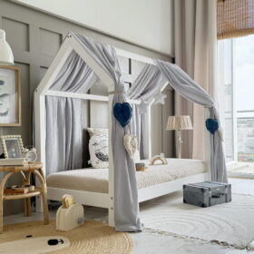 Κουρτίνα Οροφής Bianco Bed  Grey Luletto