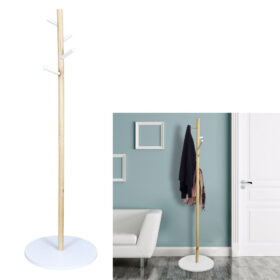 Ξύλινος Καλόγερος HD6912 HomeDeco με λευκή βάση