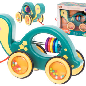 Ξύλινο συρόμενο παιχνίδι Χελώνα KX5431 IKONKA: Παιχνίδι χελώνα με χρωματιστές χάντρες.