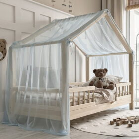 Κουρτίνα Οροφής House Bed Blue Voile Luletto, ιδανική για διακόσμηση υπνοδωματίου