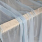 Κουρτίνα Οροφής House Bed Blue Voile Luletto: Λεπτή κουκούλα βαμμένη σε γαλάζιο χρώμα, ιδανική για κρεβάτι ή σαλόνι