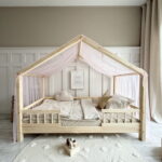 Κουρτίνα Οροφής House Bed  Pink Voile  Luletto - Image 4