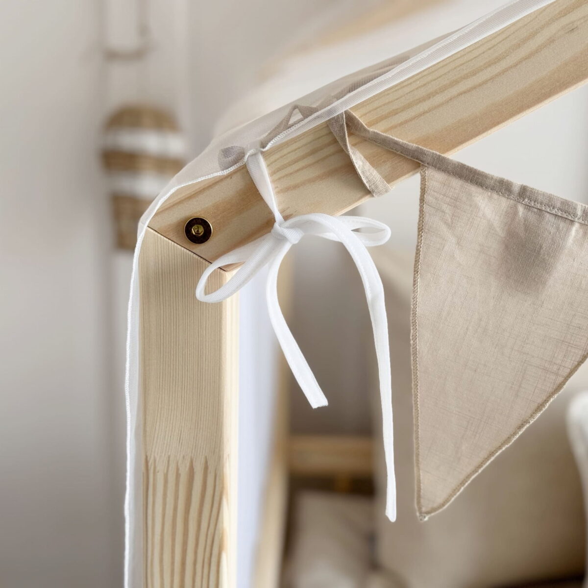 Λευκή κουρτίνα οροφής House Bed Voile Luletto