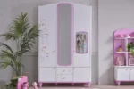 Παιδική ντουλάπα 3φυλλη Little Princess 21901 Kupa, ροζ