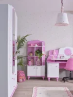 Παιδική Βιβλιοθήκη Little Princess 21906 Kupa: Ροζ και λευκή, για παιδικό δωμάτιο.