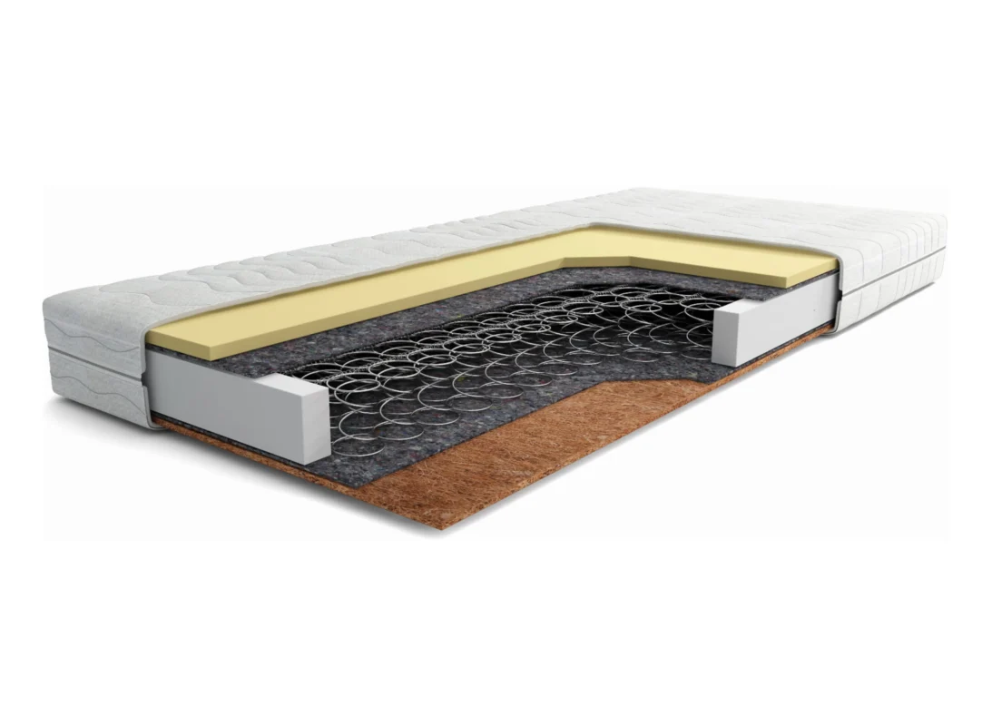 Στρώμα Pollo: Ελατήρια, κοκκοφοίνικας, αφρός μνήμης, 90x200x15cm