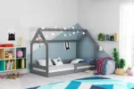 Κρεβάτι Παιδικό Montessori  Domek 1  Grey  με Στρώμα 80×160cm