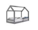 Κρεβάτι Παιδικό Montessori  Domek 1  Grey  με Στρώμα 80×160cm - Image 3