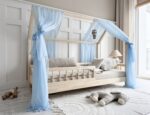 Κουρτίνα Οροφής Bianco Bed Blue Voile Luletto για παιδικό κρεβάτι
