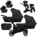 Δίδυμο καρότσι Kunert IVENTO Duo 3 in 1 Eco Black
