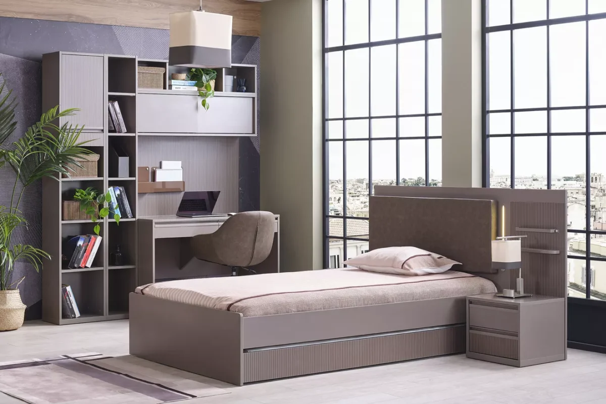 Μονό κρεβάτι 100x200cm Shadow 21802 Kupa, μοντέρνο, με αποθηκευτικό χώρο.