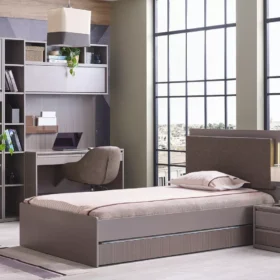 Μονό κρεβάτι 100x200cm Shadow 21802 Kupa, μοντέρνο, με αποθηκευτικό χώρο.