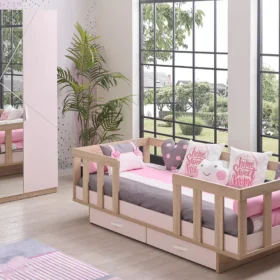 Κρεβάτι Montessori Angel City Kupa με συρτάρια αποθήκευσης για παιδιά