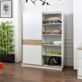 Ντουλάπα συρόμενη PLATO PT-400 Gencecix, μοντέρνα και λειτουργική για την κρεβατοκάμαρα.