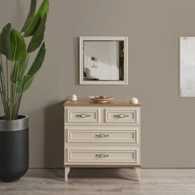 Συρταριέρα με καθρέπτη VIZYON VZ-104/VZ-105 Gencecix, κομψή αποθήκευση.