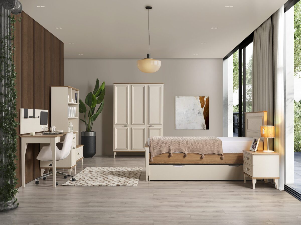 Ντουλάπα 3φυλλη VIZYON VZ-101 Gencecix: Κομψή και λειτουργική για το υπνοδωμάτιο.