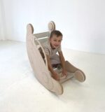 Montessori Ξύλινη Κούνια Αυτοκίνητο BabyWood, natural rocker, 120cm.