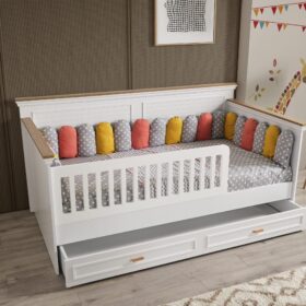 Καναπές Κρεβάτι Lofter Castle με Χώρο αποθήκευσης White 100x200cm  LF-128 Gencecix