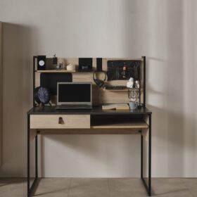 Σύνθεση γραφείου NEON TEEN NO-102 Gencecix με laptop και αξεσουάρ.